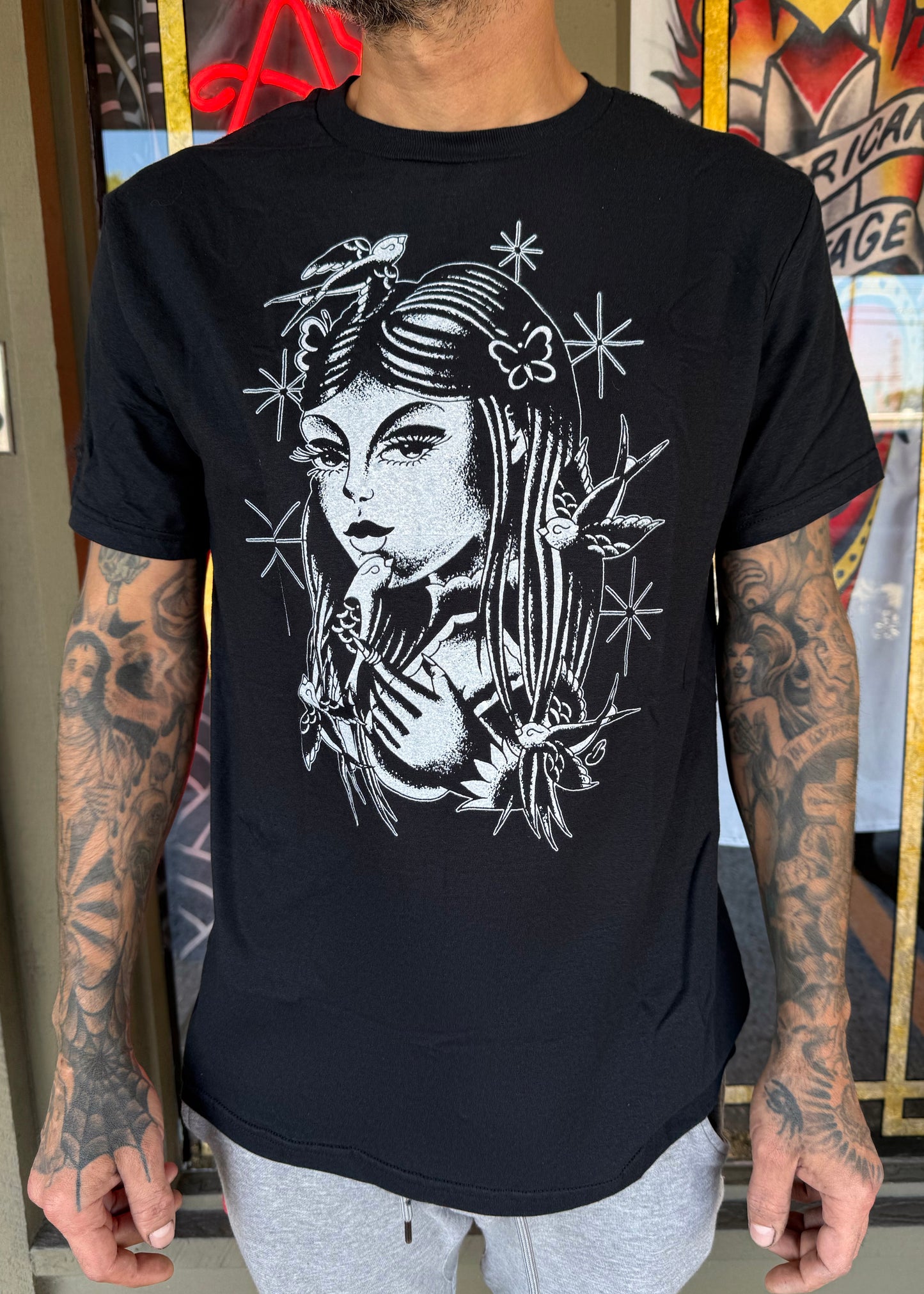 Girl Head T-Shirt by Braeden Page